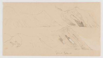 Great Island, studio di scogliere rocciose da Frederic Edwin Church