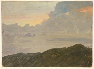 Cima della collina e nuvole da Frederic Edwin Church