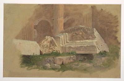 Interno del Tempio di Bacco, Baalbek da Frederic Edwin Church