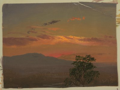 Paesaggio al tramonto, Hudson, N.Y. da Frederic Edwin Church