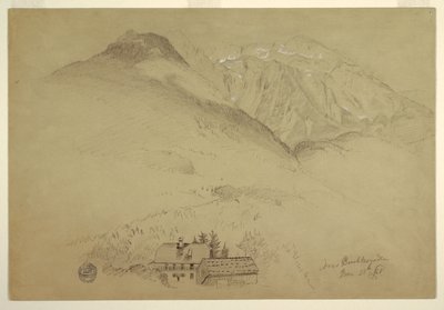 Monti Goell e Brett vicino a Berchtesgaden, Baviera da Frederic Edwin Church