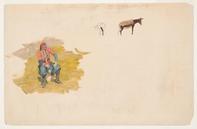 Vicino Oriente, uomo; asino da Frederic Edwin Church