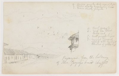 Popayan, Colombia; Verso: Paesaggio montano, Colombia da Frederic Edwin Church