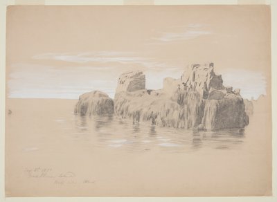 Rocce sulla costa, Isola di Grand Manan, Canada da Frederic Edwin Church