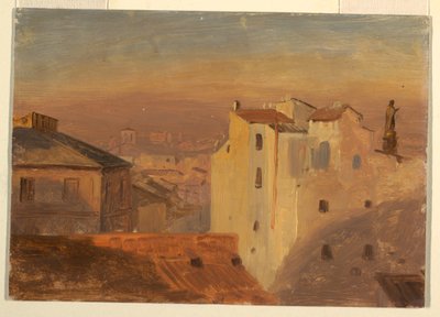 Tetti, Roma, Italia da Frederic Edwin Church