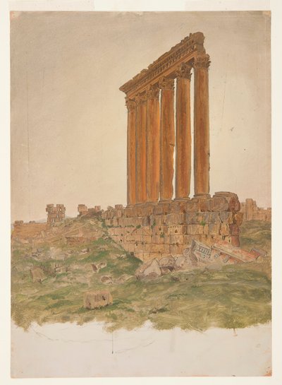 Rovine del Tempio di Zeus, Baalbek da Frederic Edwin Church