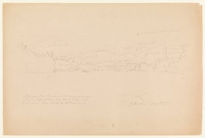 Riva del lago e pendici del monte Katahdin da Frederic Edwin Church