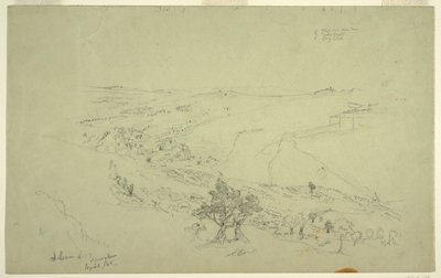 Siloam e Gerusalemme, angolo sud-orientale delle mura viste dal Monte degli Ulivi [Gerusalemme e Silwan, Gerusalemme Est, Israele] da Frederic Edwin Church