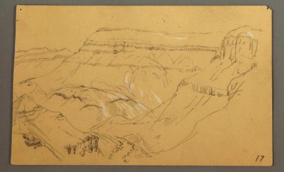 Schizzi, Valle di El Yemen, "Arabia" da Frederic Edwin Church