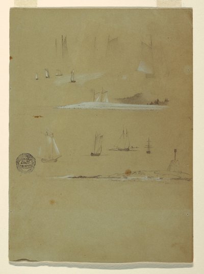 Studio di Goletta e Segnale diurno da Frederic Edwin Church