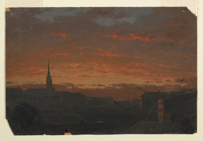 Tramonto a Hudson, New York da Frederic Edwin Church