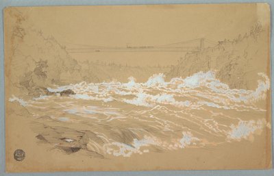 La gola, Niagara, verso il ponte sospeso da Frederic Edwin Church