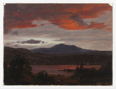 Turner Pond con Pomola Peak e Baxter Peak, Maine da Frederic Edwin Church