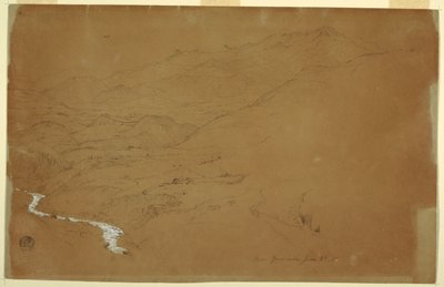 Valle con un ruscello e case, vicino a Guaranda, Ecuador da Frederic Edwin Church