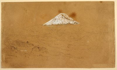 Veduta del Monte Chimborazo Coperto di Neve Vicino a Guanojo e Guaranda, Ecuador da Frederic Edwin Church