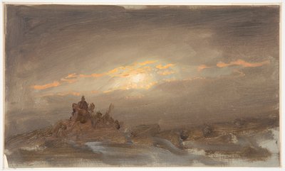 Paesaggio invernale al chiaro di luna da Frederic Edwin Church