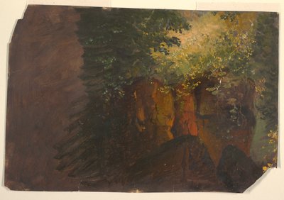 Scena boschiva con rocce da Frederic Edwin Church