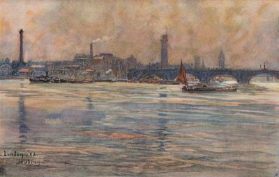 Il Tamigi, Londra, c1893 da Frederic Anatole Houbron