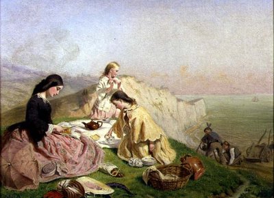 Il picnic su una scogliera da Frederic James Shields