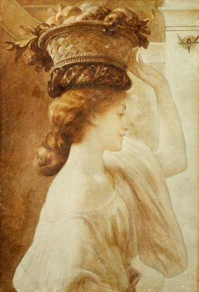 Eucharis: Una ragazza con un cesto di frutta da Frederic Leighton