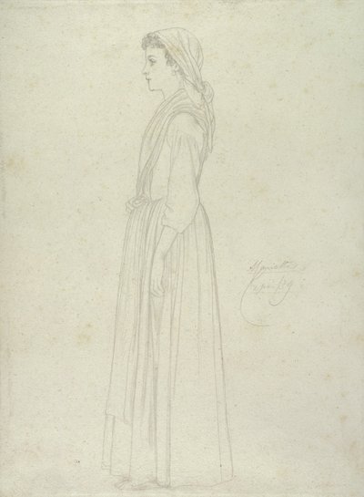 Marietta, Capri, 1859 (grafite su carta) da Frederic Leighton