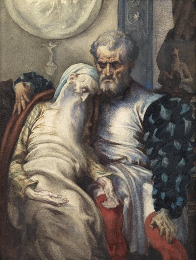 Michelangelo che assiste il suo servo morente da Frederic Leighton