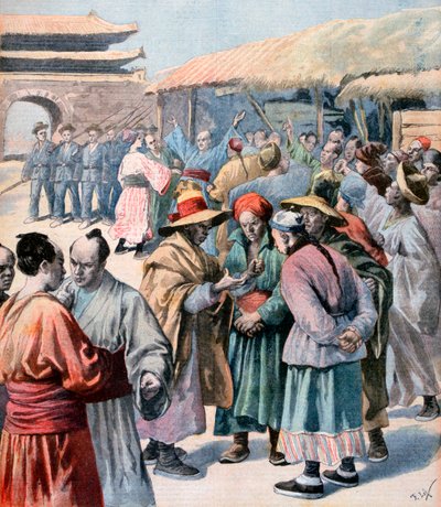 Disordini a Seoul, Corea, 1894 da Frederic Lix