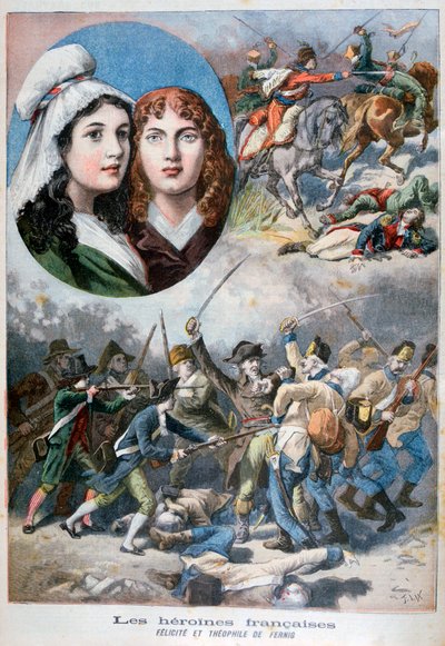 Felicite e Theophile de Fernig, eroine francesi, 1792, 1894 da Frederic Lix
