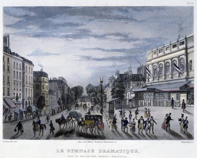 Il Gymnasium drammatico - in "Paris en 1832" di Martens da Frederic Martens