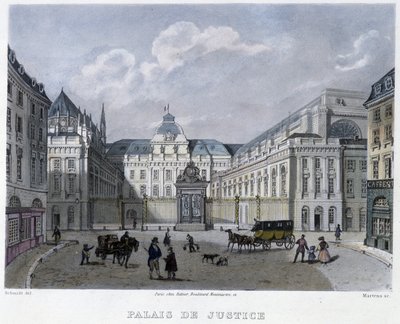 Palais de Justice - in "Paris en 1832" di Martens da Frederic Martens