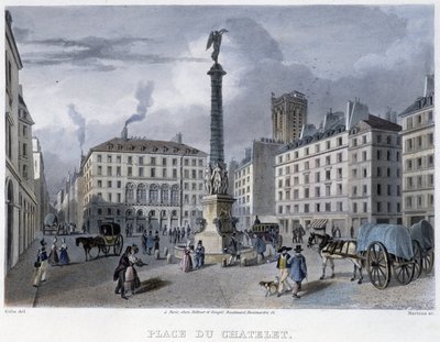 Place du Chatelet - in “Paris en 1832” di Martens da Frederic Martens