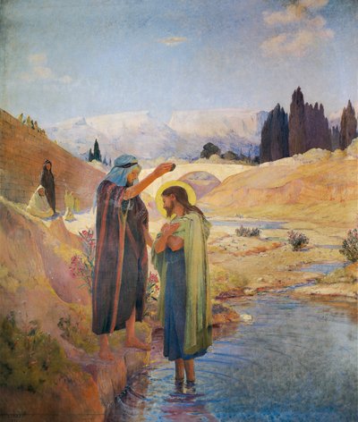 Giovanni Battista battezza Gesù Cristo da Frederic Montenard