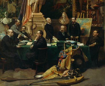 Jules Ferry (1832-1893) accoglie i delegati delle colonie nel novembre 1892 da Frederic Regamey