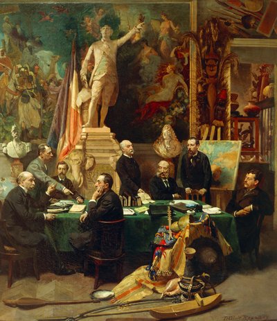 Jules Ferry che riceve i delegati delle colonie nel novembre 1892 da Frederic Regamey