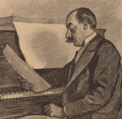 Ritratto del pianista e compositore André Messager 1853-1929, 1891 da Frederic Regamey