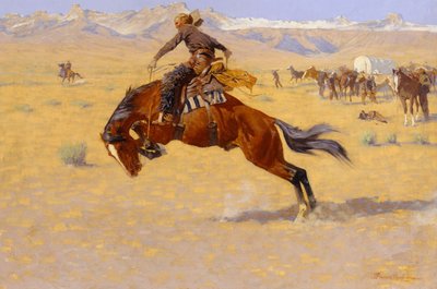 Una fredda mattina sulla prateria, c.1904 da Frederic Remington