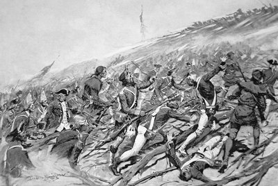Le forze britanniche tentano di assaltare il forte francese di Ticonderoga nel 1758 da Frederic Remington