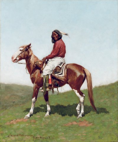 Comanche Coraggioso, Fort Reno, Territorio Indiano da Frederic Remington
