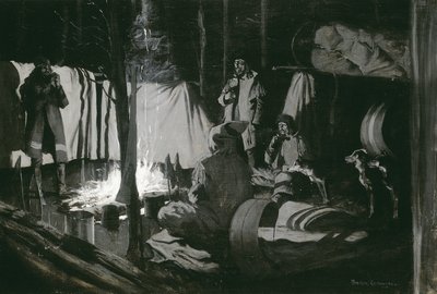 Primo e miglior campo del viaggio, 1895 da Frederic Remington