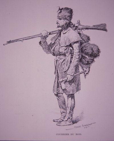 Trapper franco-canadese Coureur du Bois da Frederic Remington