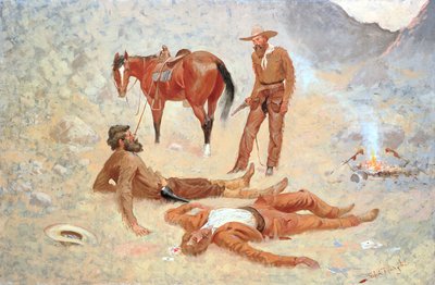 Giaceva dove era stato scosso, immobile come un tronco da Frederic Remington