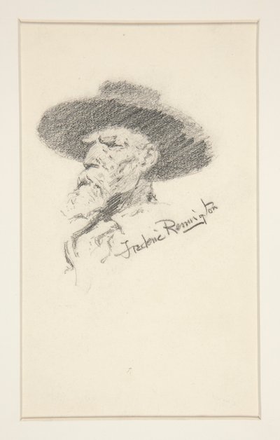 Testa di un uomo da Frederic Remington