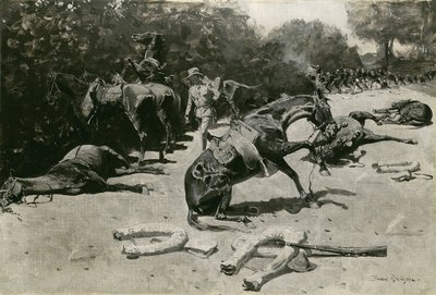 Come i cavalli morirono per il loro paese a Santiago, 1899 da Frederic Remington
