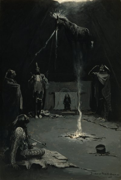 Dio del fuoco indiano (Il viaggio del cavallo della medicina) da Frederic Remington