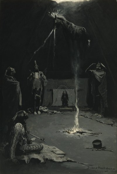 Dio del fuoco indiano (Il viaggio del cavallo della medicina) da Frederic Remington