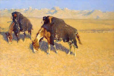 Indiani che simulano il bufalo da Frederic Remington