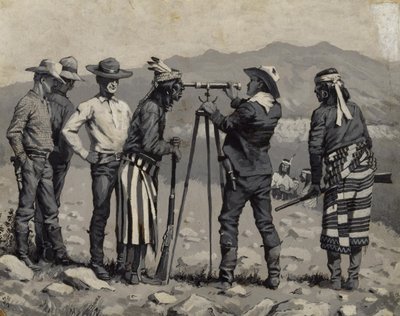 Guardare attraverso il telescopio da Frederic Remington