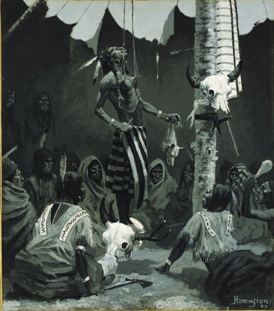 Cerimonia di Iniziazione Mandan da Frederic Remington