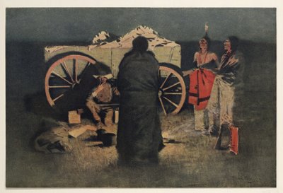 Campo notturno, pub. 1905 da Frederic Remington