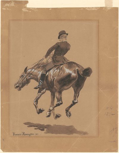 Sul sentiero delle briglie, Central Park, New York da Frederic Remington